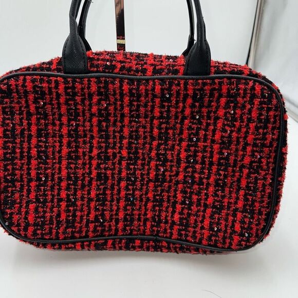 Nicole Miller | Bags | Nicole Miller Metallic Tweed Loaf  Nicole Miller Metallic Sparkle Tweed Cosmetic Case